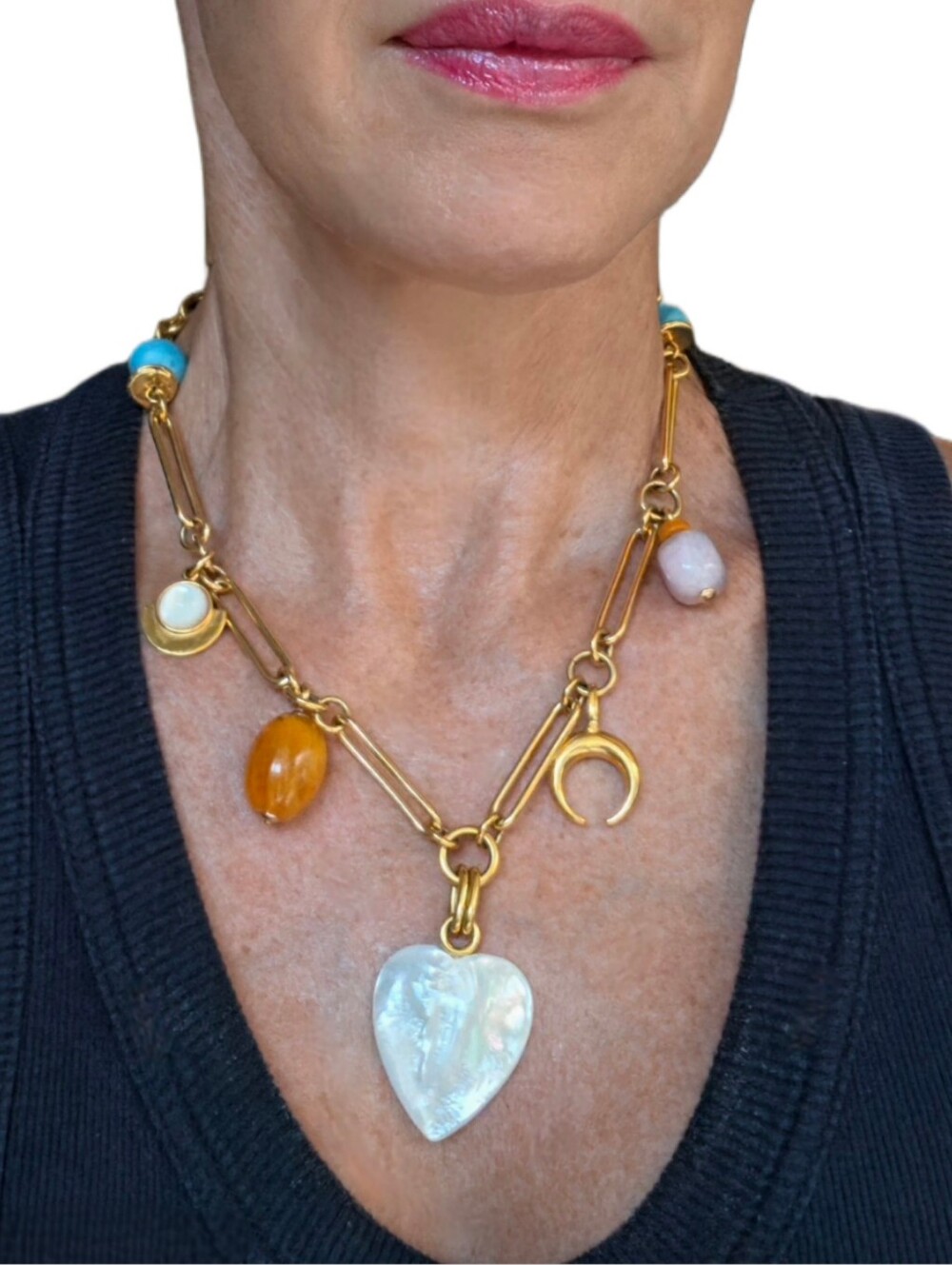 LIZZIE FORTUNATO Moonlight Charm Necklace